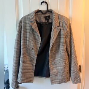 Women's Plaid Blazer Jacket